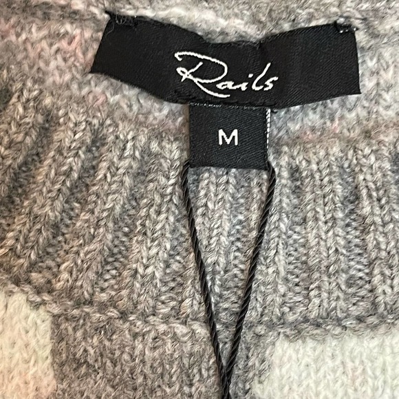 NEW Rails Virgo Tie Dye Long Sleeve Pullover Sweater Gra Women's Size Medium - Picture 10 of 11